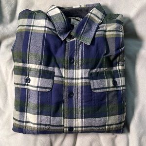 LL Bean Fleece Lined Flannel Shirt